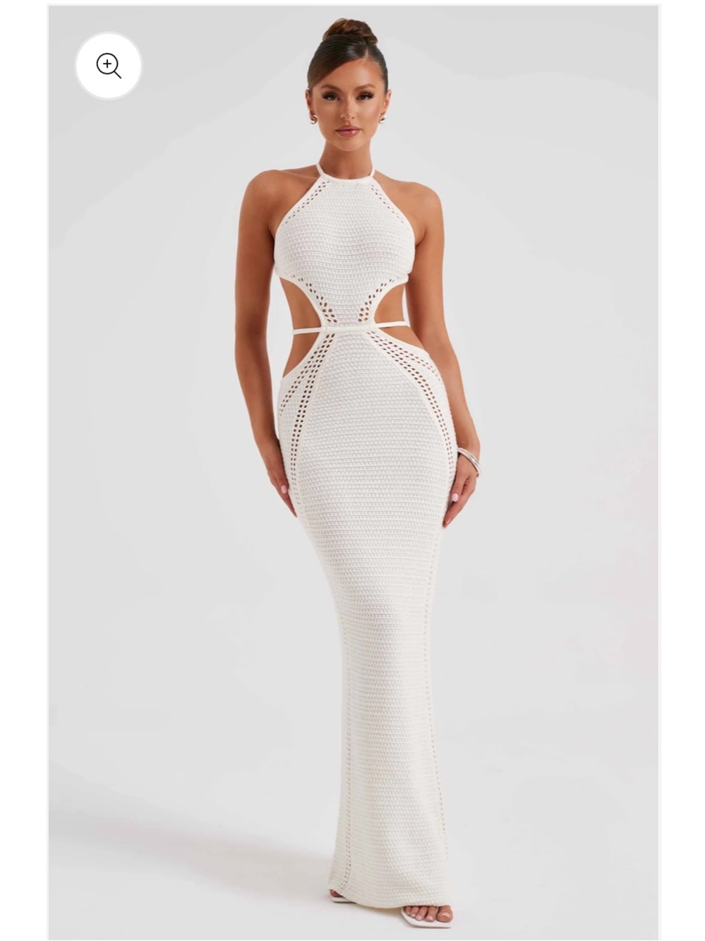 Babyboo White Crochet Maxi Dress